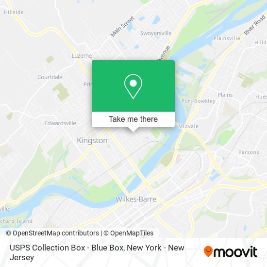Mapa de USPS Collection Box - Blue Box