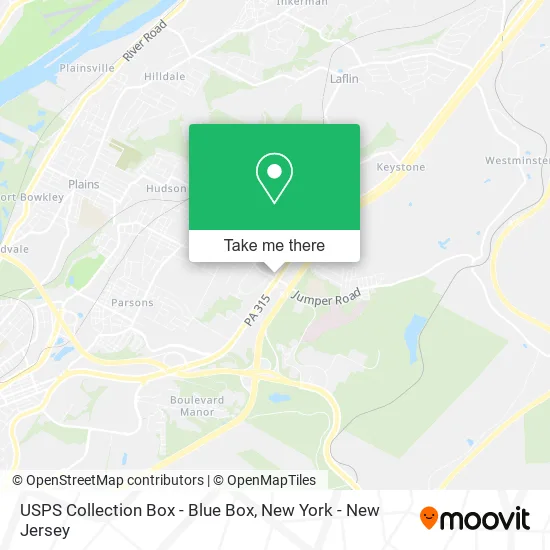 USPS Collection Box - Blue Box map