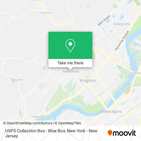 USPS Collection Box - Blue Box map