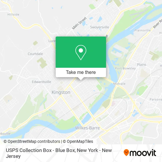 USPS Collection Box - Blue Box map