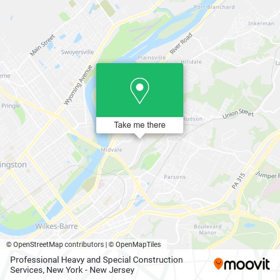Professional Heavy and Special Construction Services map