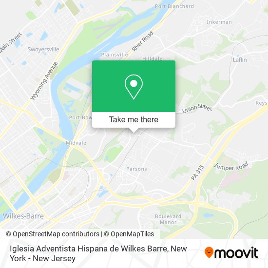 Iglesia Adventista Hispana de Wilkes Barre map