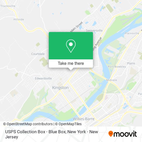 Mapa de USPS Collection Box - Blue Box