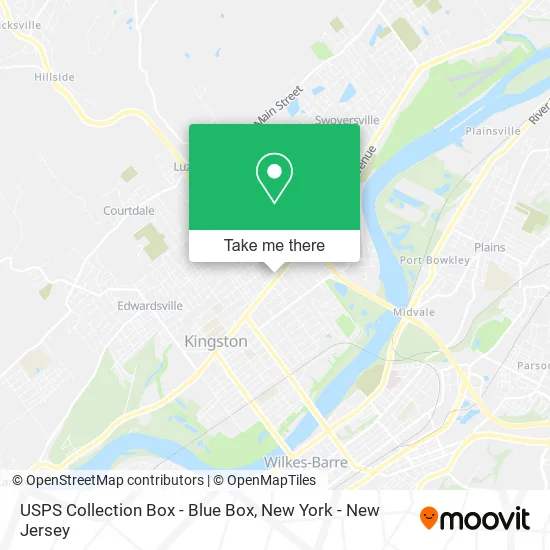 USPS Collection Box - Blue Box map