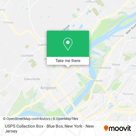 USPS Collection Box - Blue Box map