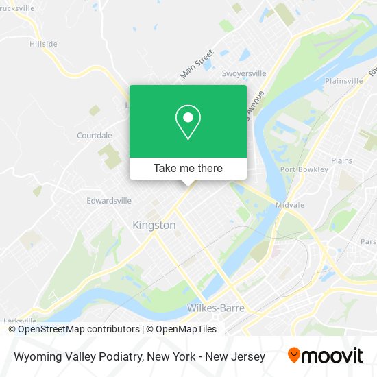 Wyoming Valley Podiatry map