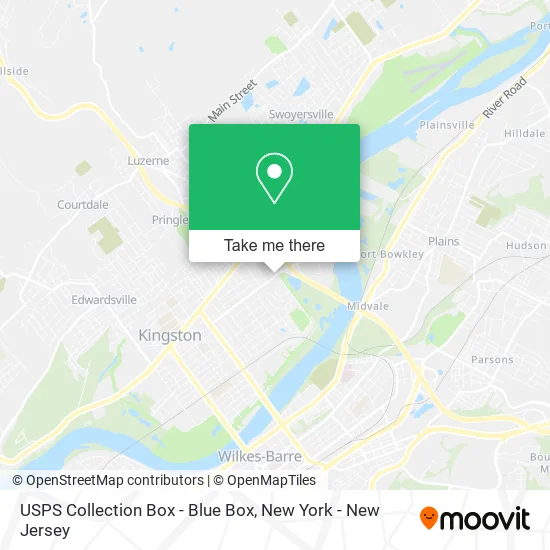 USPS Collection Box - Blue Box map