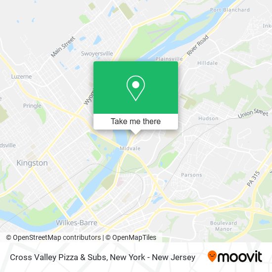 Cross Valley Pizza & Subs map