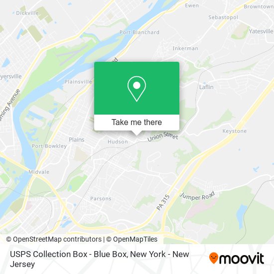 Mapa de USPS Collection Box - Blue Box