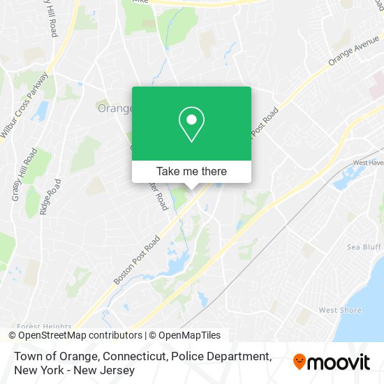 Town of Orange, Connecticut, Police Department map