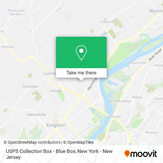 Mapa de USPS Collection Box - Blue Box