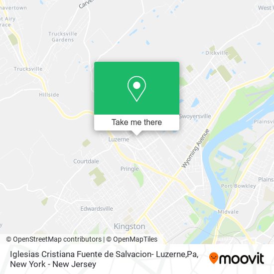 Mapa de Iglesias Cristiana Fuente de Salvacion- Luzerne,Pa