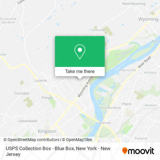 Mapa de USPS Collection Box - Blue Box