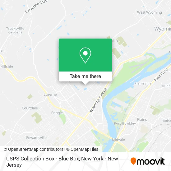 USPS Collection Box - Blue Box map