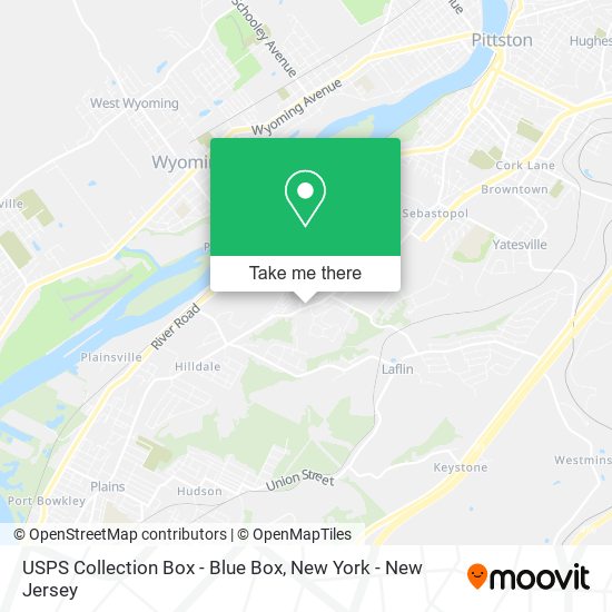 USPS Collection Box - Blue Box map