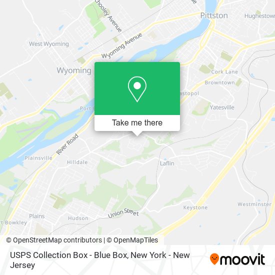 USPS Collection Box - Blue Box map
