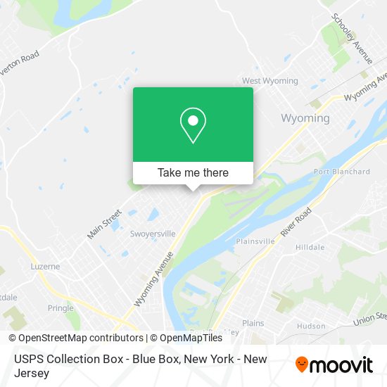 USPS Collection Box - Blue Box map
