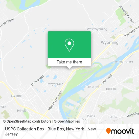 Mapa de USPS Collection Box - Blue Box