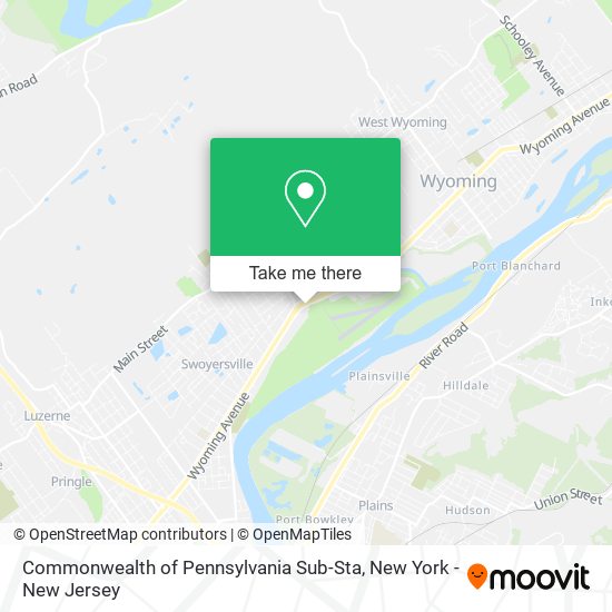 Mapa de Commonwealth of Pennsylvania Sub-Sta