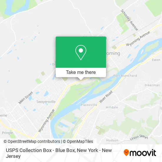 Mapa de USPS Collection Box - Blue Box