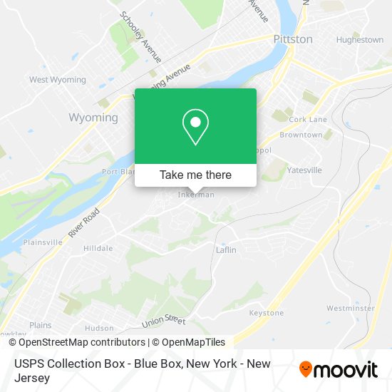 Mapa de USPS Collection Box - Blue Box