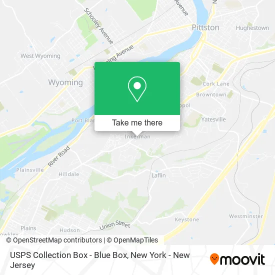 Mapa de USPS Collection Box - Blue Box