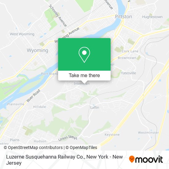Luzerne Susquehanna Railway Co. map