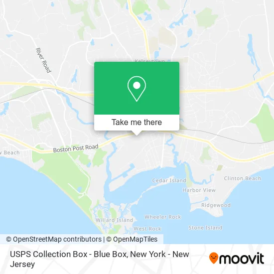 Mapa de USPS Collection Box - Blue Box