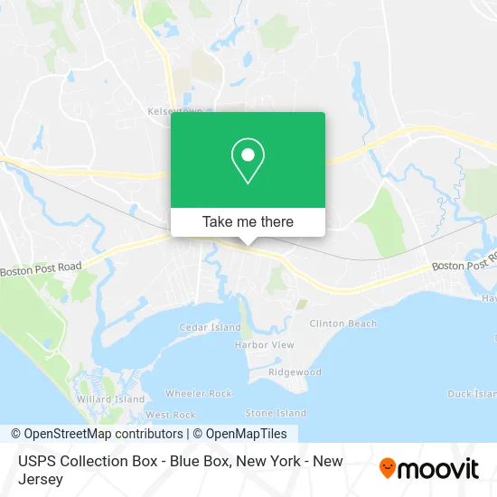USPS Collection Box - Blue Box map
