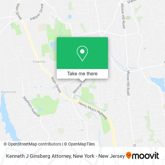 Kenneth J Ginsberg Attorney map