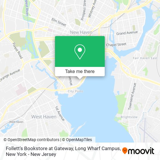 Follett's Bookstore at Gateway, Long Wharf Campus map