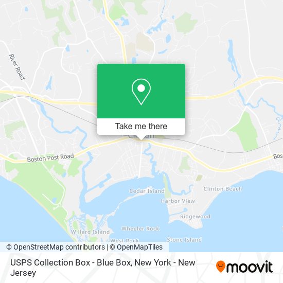 USPS Collection Box - Blue Box map