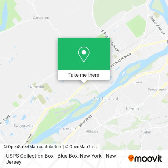 USPS Collection Box - Blue Box map