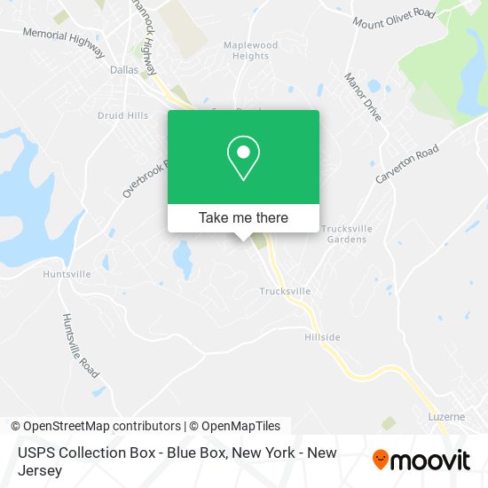 USPS Collection Box - Blue Box map