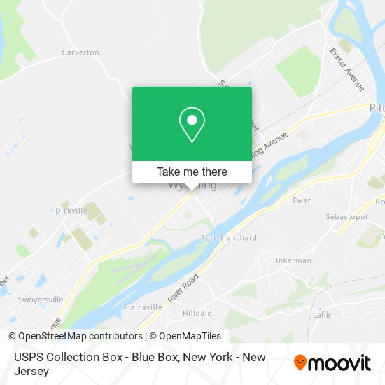 USPS Collection Box - Blue Box map
