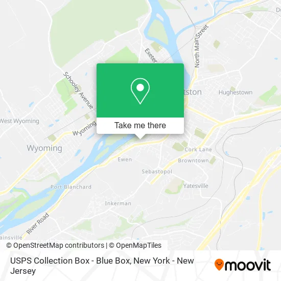 USPS Collection Box - Blue Box map