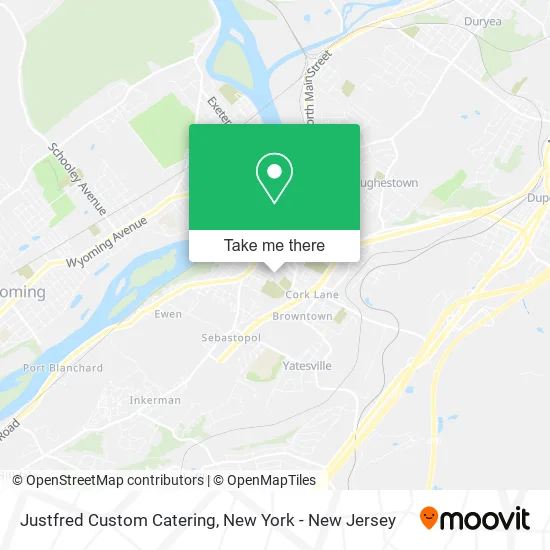 Justfred Custom Catering map