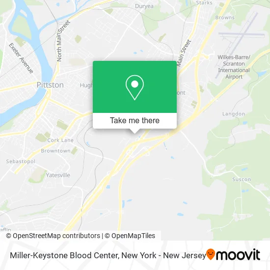 Miller-Keystone Blood Center map