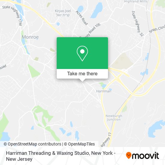 Harriman Threading & Waxing Studio map