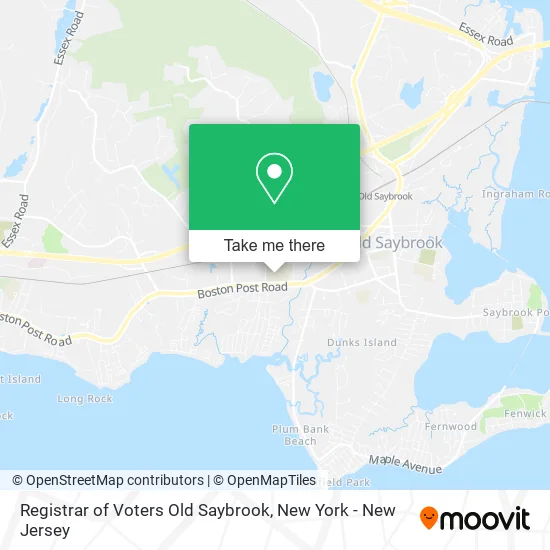 Mapa de Registrar of Voters Old Saybrook