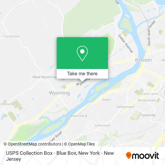 USPS Collection Box - Blue Box map