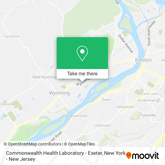 Commonwealth Health Laboratory - Exeter map