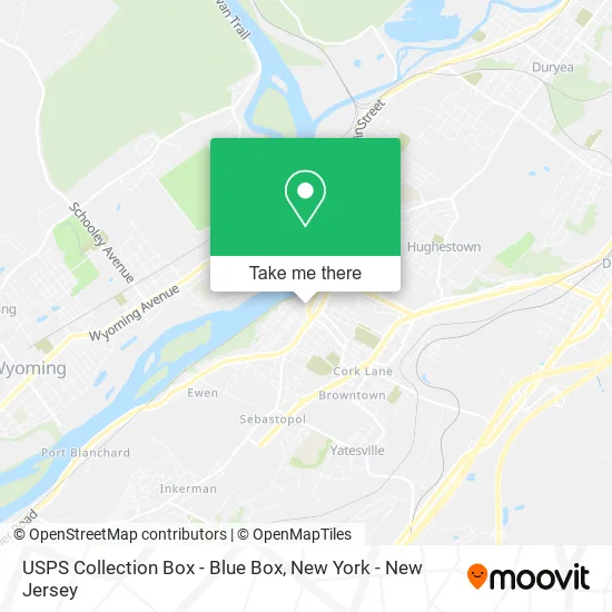 USPS Collection Box - Blue Box map