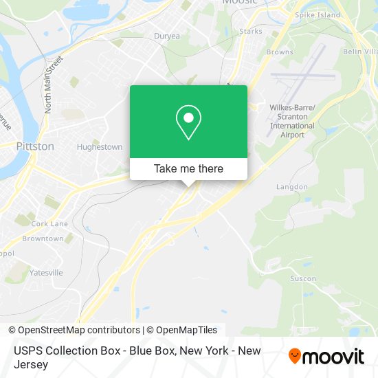 Mapa de USPS Collection Box - Blue Box