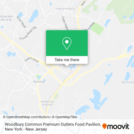 Mapa de Woodbury Common Premium Outlets Food Pavilion