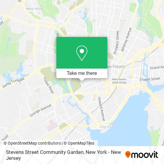 Stevens Street Community Garden map