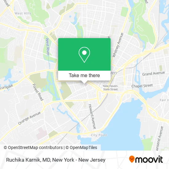 Ruchika Karnik, MD map