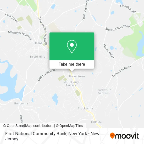 First National Community Bank map