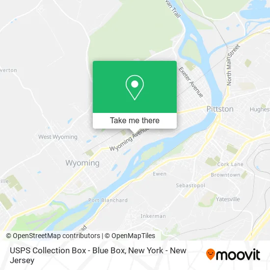 USPS Collection Box - Blue Box map
