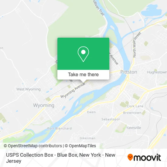 USPS Collection Box - Blue Box map